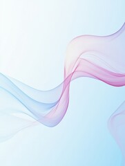 Leinwandbilder - Gentle swirls of pink and blue silk fabric create an ethereal display against a soft backdrop. Generative AI