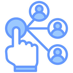 Poster - Interaction Blue Icon