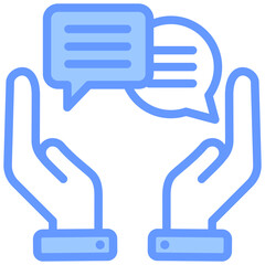 Poster - Communication Management Blue Icon