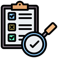 Poster - Evaluation Outline Color Icon
