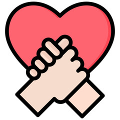 Poster - Friendship Outline Color Icon