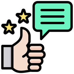 Poster - Reputation Outline Color Icon
