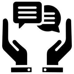Poster - Communication Management Glyph Icon