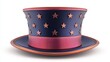 © Kanimalia - Patriotic Uncle Sam Top Hat 3D Render of American Flag Hat