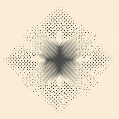 Fototapete - Abstract geometric design with dots and lines creating a dynamic visual pattern. Generative AI