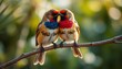 © CooLKenG - Two Colorful Birds Perched on Branch Close Up Wildlife Photography Vivid Plumage Nature