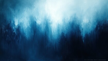 Poster - Calming Blue Abstract Vertical Lines Background with Soft Blur Effect and Reeded Glass Texture