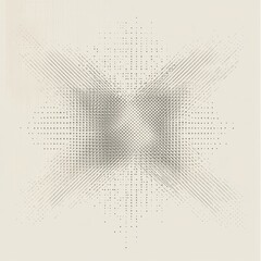 Aufkleber - Abstract design featuring intersecting lines and dots in a neutral color palette for modern decor. Generative AI
