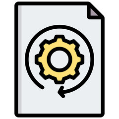 Poster - Data Retrieval Outline Color Icon