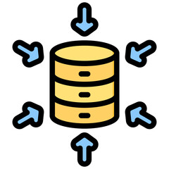 Aufkleber - Data Aggregation Outline Color Icon