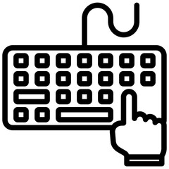 Wall Mural - Data Entry Outline Icon