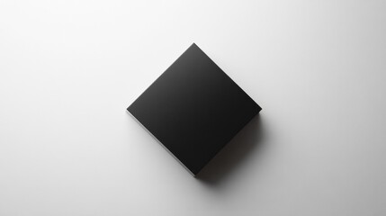 Leinwandbilder - Simple black box placed on a clean white surface, inviting curiosity and imagination about its contents. Generative AI