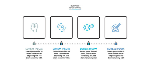 Wall Mural - business data visualization. timeline infographic icons designed for abstract background template mi