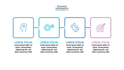 Wall Mural - business data visualization. timeline infographic icons designed for abstract background template mi