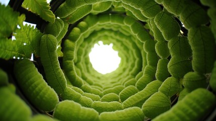 Green Tunnel of Nature: A Serene Botanical Vista