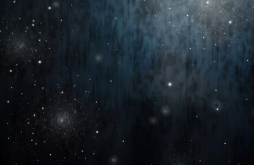 Leinwandbilder - Dark background with scratched texture and white dust. Stars scattered throughout. Abstract design with a space theme. Ideal for graphic design elements or digital artwork backgrounds.