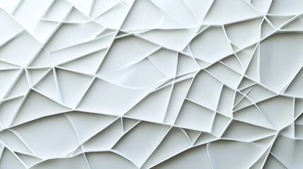 Aufkleber - Textured wall design featuring intricate, modern geometric patterns in light tones during daylight hours. Generative AI
