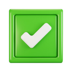 Poster - 3d rendering general user interface icon concept. 3d render accepted icon