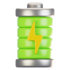 Poster - 3d rendering general user interface icon concept. 3d render battery icon