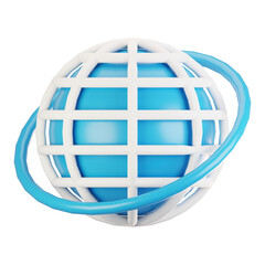 Poster - 3d rendering general user interface icon concept. 3d render browser icon
