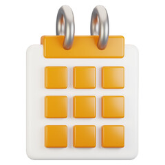 Poster - 3d rendering general user interface icon concept. 3d render calendar icon