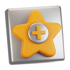 Poster - 3d rendering general user interface icon concept. 3d render favorite icon