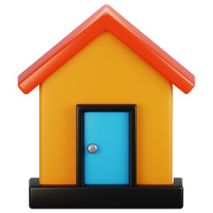 Poster - 3d rendering general user interface icon concept. 3d render home icon