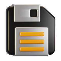 Poster - 3d rendering general user interface icon concept. 3d render save icon