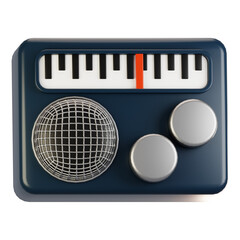 Poster - 3d rendering general user interface icon concept. 3d render radio icon