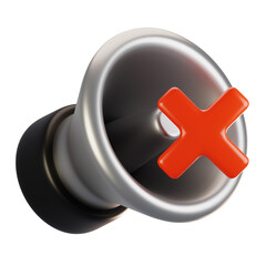 Poster - 3d rendering general user interface icon concept. 3d render silent icon