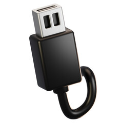 Poster - 3d rendering general user interface icon concept. 3d render usb icon