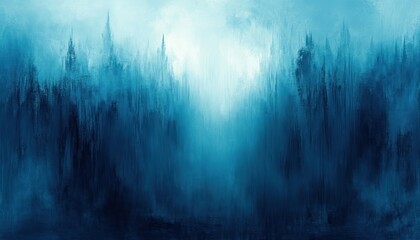 Poster - Abstract Blue Background Design with Vertical Lines Soft Gradient and Blurred Focus
