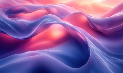 Poster - Minimalist Abstract Blue and Purple Shapes 3D Render for Modern Background and Wallpaper