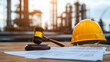 © DeepView - Gavel, Hard Hat, and Documents near Refinery