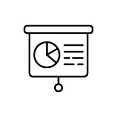 Poster - Business analytics outline icons, minimalist vector illustration ,simple transparent graphic element .Isolated on white background