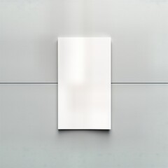 Aufkleber - Empty white card mockup placed on grey wooden background. Blank space for design branding. Modern, elegant template ready to used. Perfect for creative ideas, print design. Versatile for various