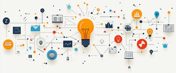 Poster - Networked lightbulb idea concept.