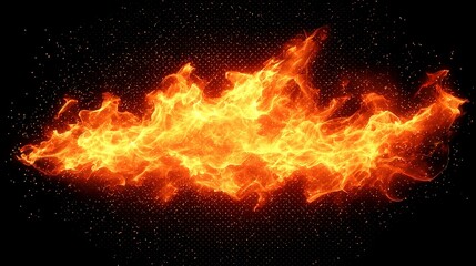 Poster - Vivid Flame Element, dynamic fire flame dancing against a clear backdrop, showcasing vibrant colors and captivating movement, ideal for creative projects or designs.