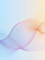 Aufkleber - Abstract design featuring smooth waves in pastel colors creates a calming and peaceful aesthetic suitable for digital backgrounds. Generative AI