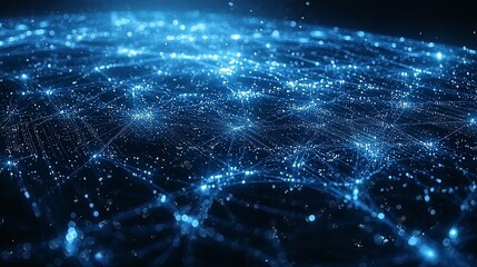Poster - Abstract glowing network connection.