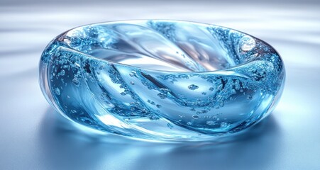 Aufkleber - Futuristic Translucent Ring 3D Render Minimalist Abstract