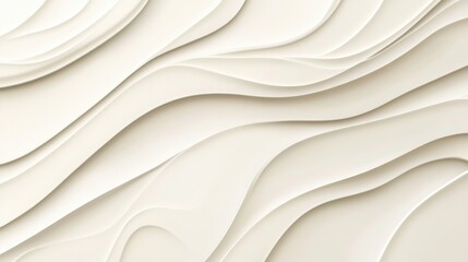 Poster - Textured wall design with flowing patterns in soft neutral tones for modern interiors. Generative AI