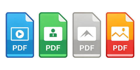 Poster - file formats icon jpg png gif pdf and svg file cut out