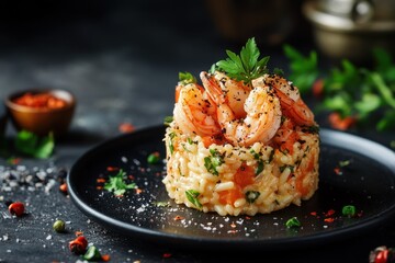 Poster - Shrimp risotto Front view