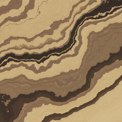 Canvas Print - Abstract soil and rock background. Brown weathered layered rock