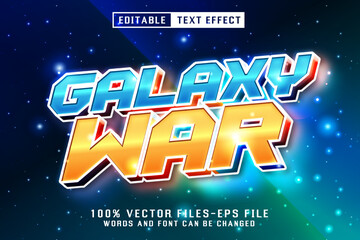 Poster - Galaxy War 3d Text - Editable Text Effect