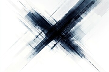 Leinwandbilder - Abstract design featuring intersecting lines and shades creating a dynamic visual impact in a minimalist style. Generative AI