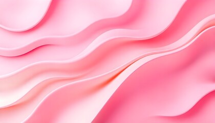 Leinwandbilder - An abstract 3D wavy background featuring smooth, flowing curves in a multicolor pastel palette, creating a soft and aesthetically pleasing visual concept