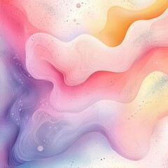 Poster - 3D abstract fluid watercolor dreamy pastel gradient background with soft textures, for modern trend art and design projects