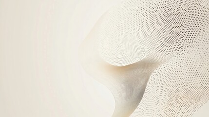 Leinwandbilder - Textured fabric waves create a soft, airy visual effect in light tones suitable for modern design concepts. Generative AI